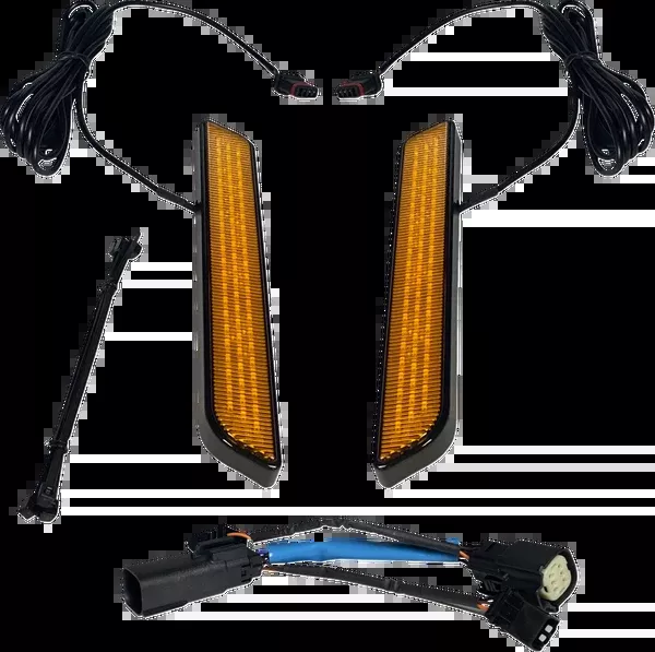 Custom Dynamics LED Fork Light – Amber – Black