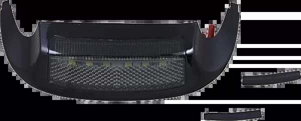 Custom Dynamics LED Front Fender Tip - White LED/Smoke Lens - Black