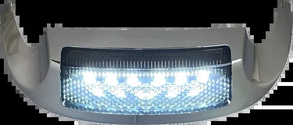 Custom Dynamics LED Front Fender Tip - White LED/Smoke Lens - Chrome