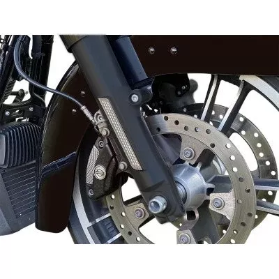 Custom Dynamics LED Front Fork Lightz Smoke Lens Black Harley FLH/T 14-Up