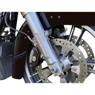 Custom Dynamics LED Front Fork Lightz Smoke Lens Chrome Harley CVO 09-13