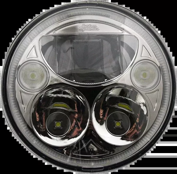 Custom Dynamics LED Headlight – 7″ – Chrome