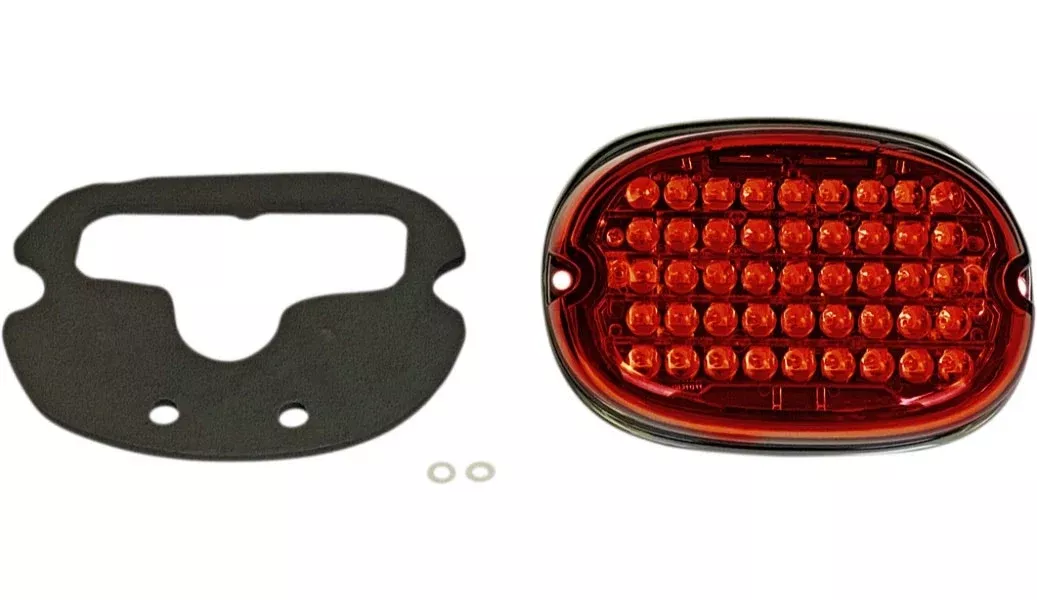 Custom Dynamics Low Profile LED Taillight Red Lens w/o Plate Window Harley 99-20