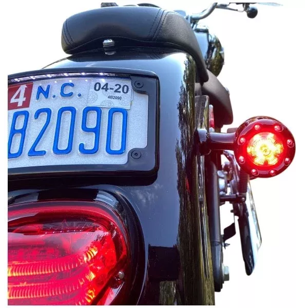 Custom Dynamics ProBEAM Bullet Ringz Rear Turn Signals 1156 Black Red Lens
