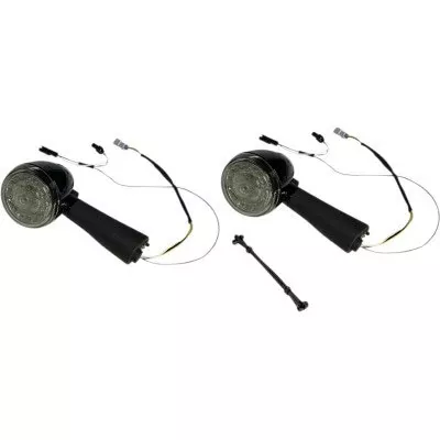 Custom Dynamics ProBEAM Rear Red Smoke Ring Bullet Turn Signal LEDs Black Scout 15-20