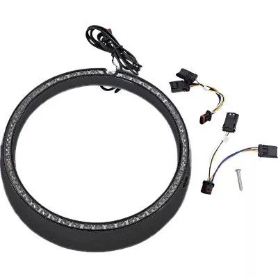 Custom Dynamics ProBeam Sequential Turn Signal Black Ring Trim Harley FL 14-20