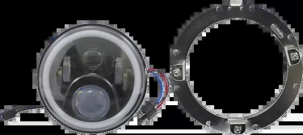 Custom Dynamics ProGLOW™ 7″ Headlamp – With Mounting Ring – Black