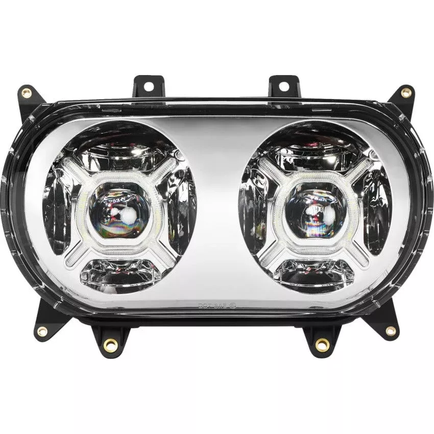 Custom Dynamics ProGLOW Double-X LED Headlights for Harley Road Glide