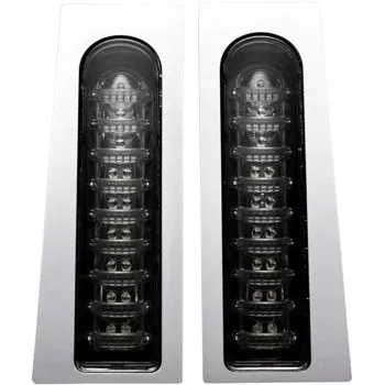 Custom Dynamics Saddlebag LED Lights – Smoke – Chrome