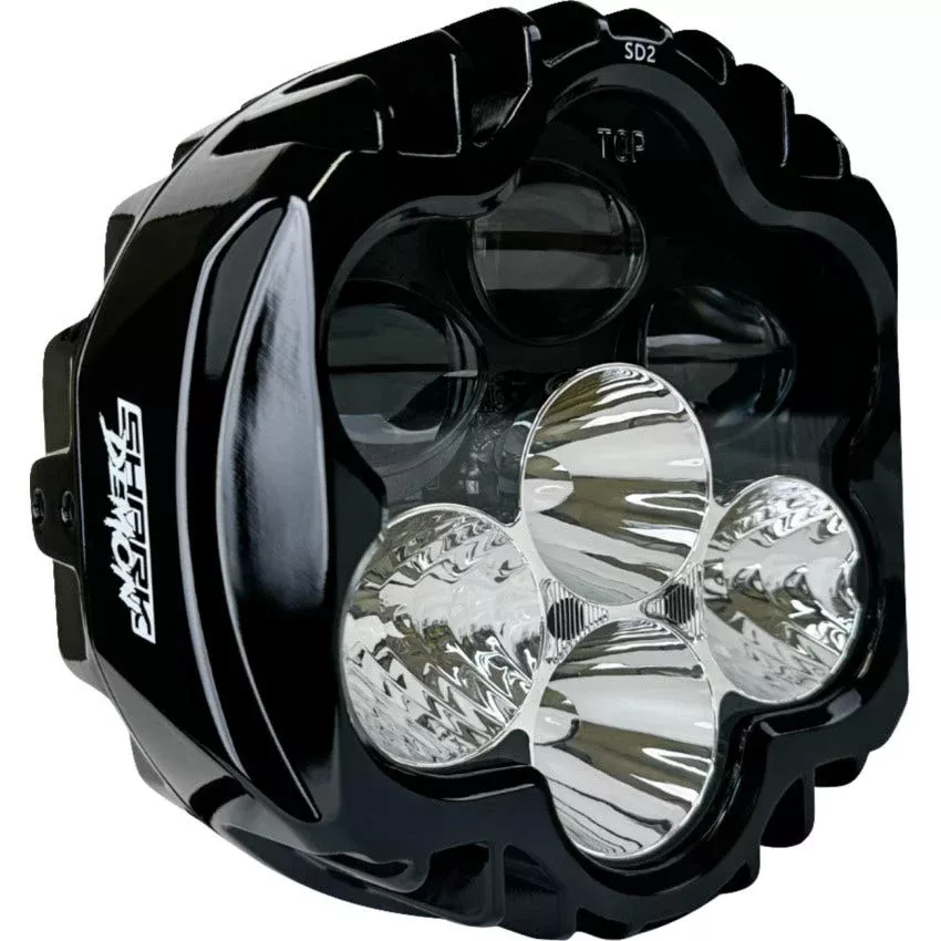Custom Dynamics Shark Demon Universal LED Headlight for Harley Plug-N-Play