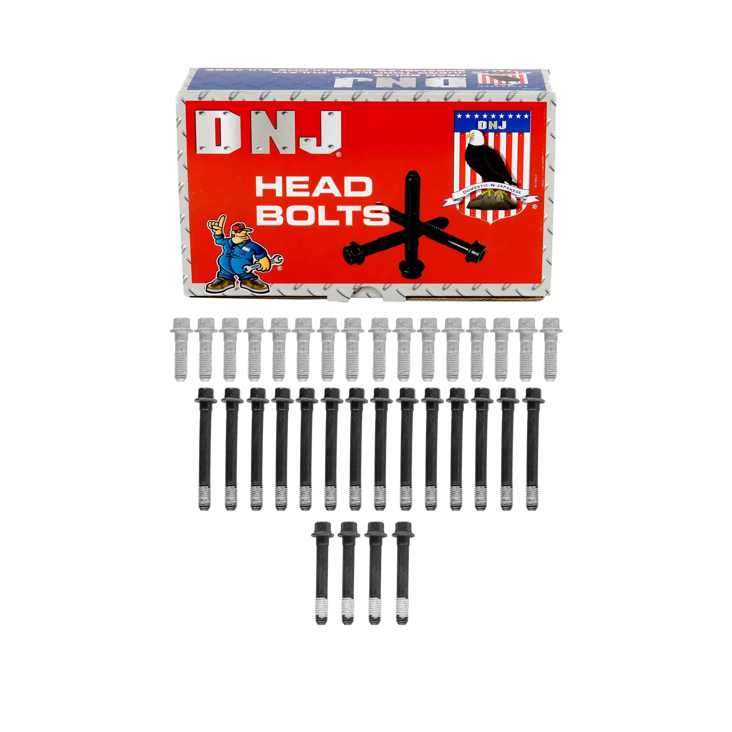 Cylinder Head Bolt Set 1962-2002 AM General,Avanti,Buick,Cadillac,Chevrolet,GMC,Oldsmobile,Pontiac 4.3L-6.6L