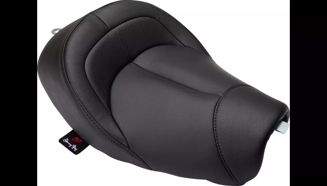 Danny Gray BigIST Solo Black Leather Seat 4 Harley 04-21 XL Models