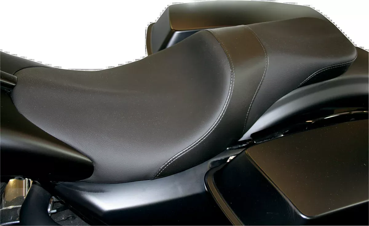 Danny Gray Black Leather Vinyl Weekday Seat 1997-2007 Harley Touring FLHR FLHX