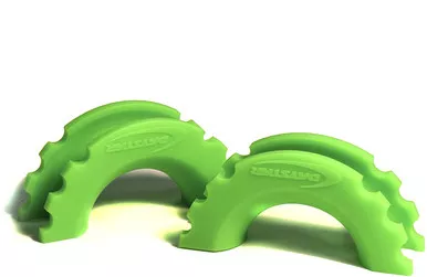 Daystar KU70056FG Fluorescent Green D-Ring Shackle Isolator Pair