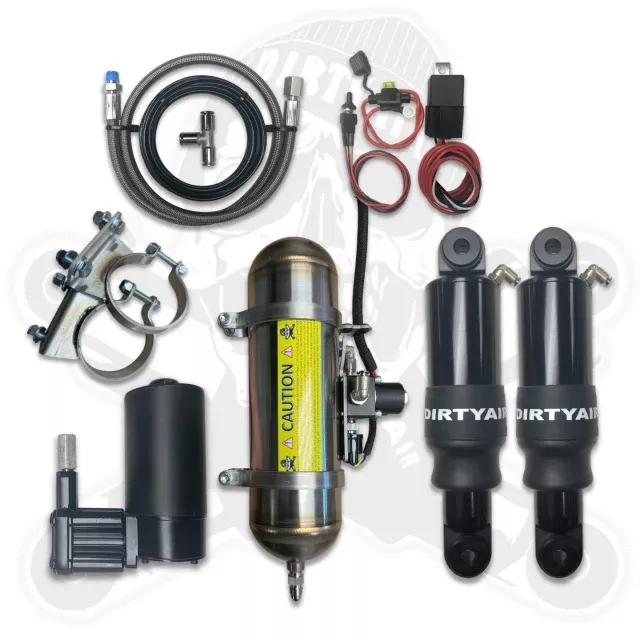 Dirty Air Rear Fast-Up Air Ride Suspension Kit for Harley Tri-Glide