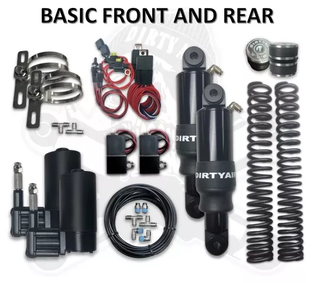 Dirtyworks Dirty Air Basic Front & Rear Air Suspension System for Harley Touring