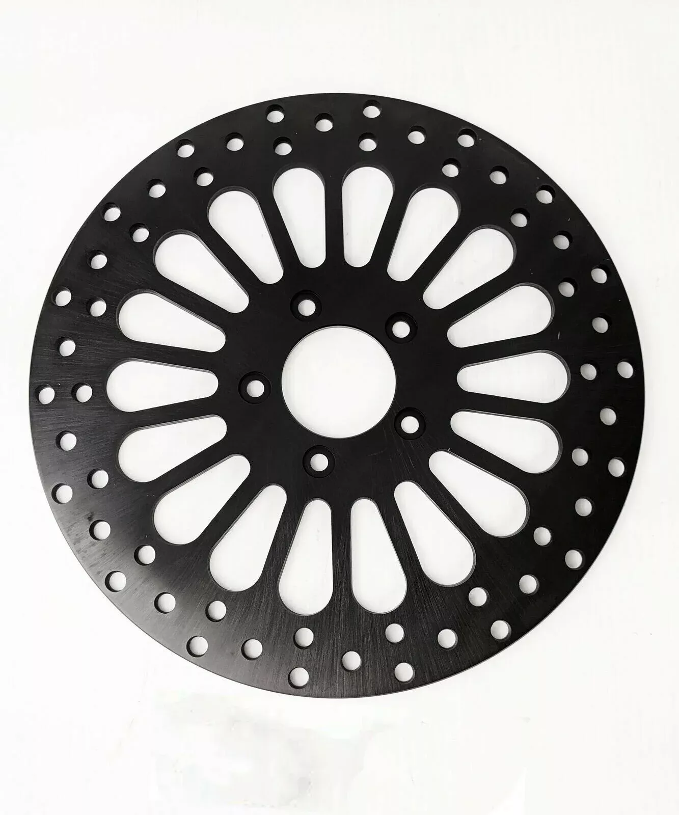 DNA Black Super Spoke Single Front 11.5 Disc Rotor Only Harley Touring Softail XL Dyna