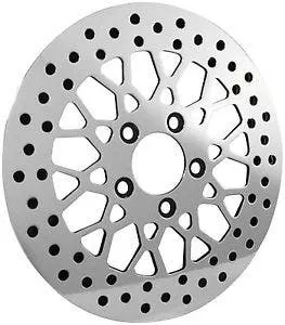 DNA High Polished Mesh Front 11.5 Disc Rotor Harley Dyna Sportster Softail FLH 00-15