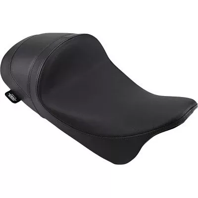 Drag EZ-On Predator Forward Low Solo Seat Black Vinyl Harley FLH/T 08-Up