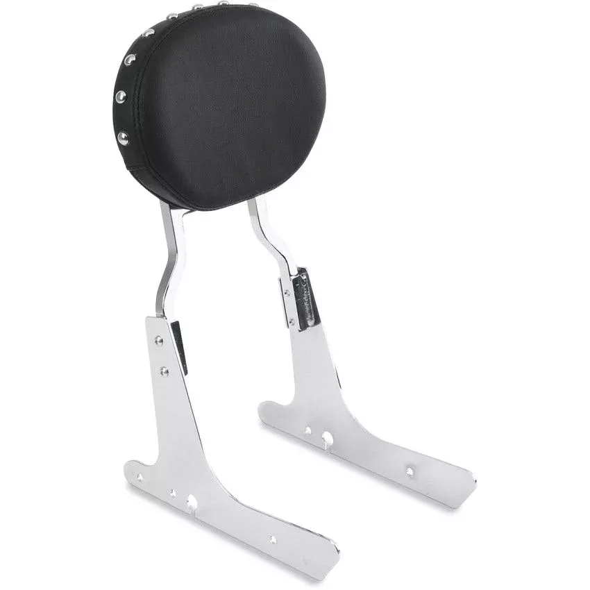 Drag Oval Smooth W/Studs Backrest Pad for Square Sissy Bars for Harley