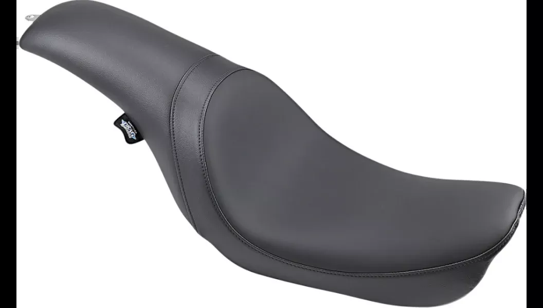 Drag Predator Smooth Black Solar Reflective Leather Harley Seat for Dyna 06-17