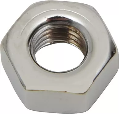 Drag Specialties 1/4"-28 Chrome Hex Nut-DS-190658