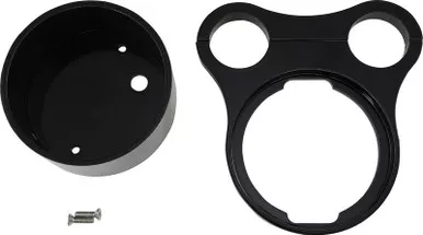 Drag Specialties 1.5" T-Bar Gauge Mount - Flat Black - For OEM Gauge-2210-0563