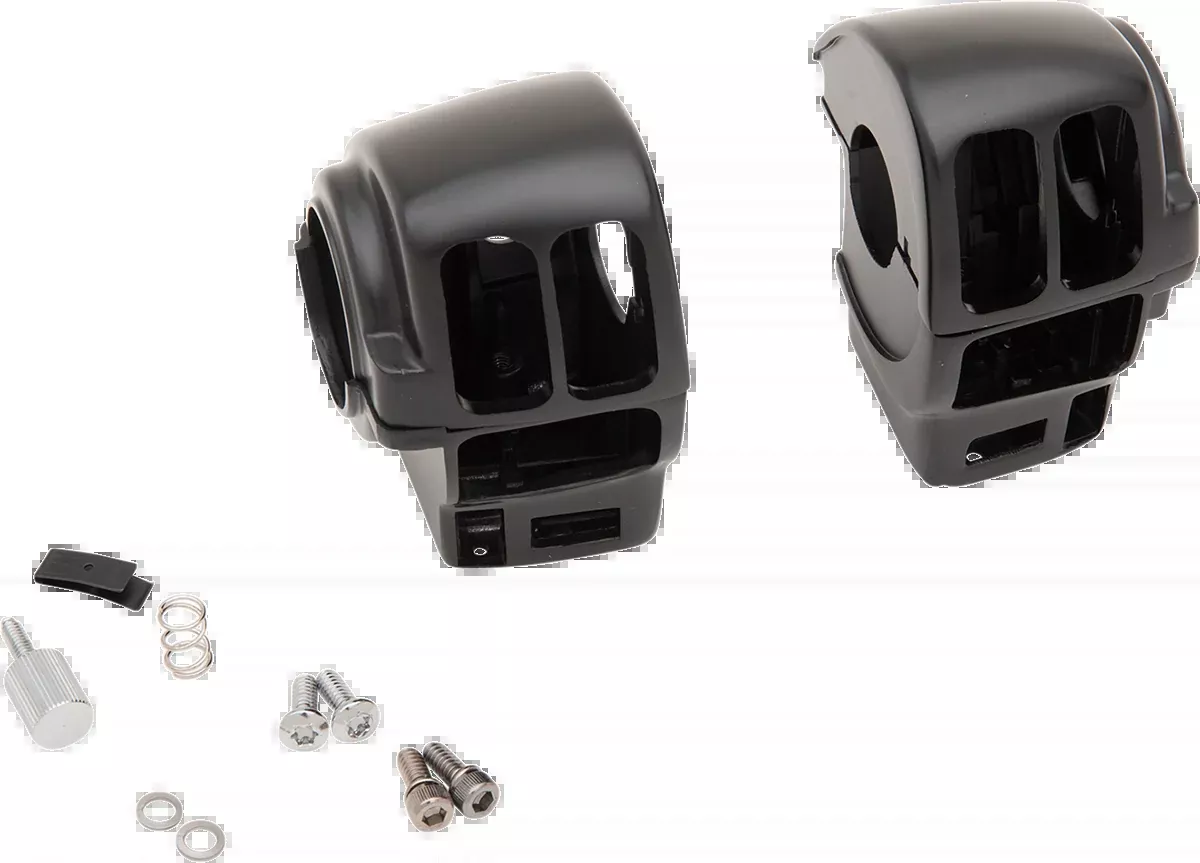Drag Specialties Black Handlebar Switch Housing Kit 2008-13 Harley Touring FLHX