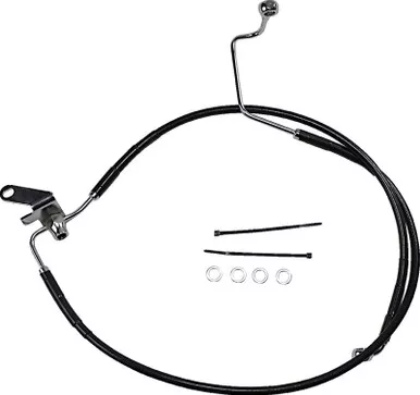 Drag Specialties Brake Line - Rear - Black - +3" - Softail '04-'06-1741-2956
