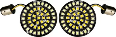 Drag Specialties Bullet-Style Dual Front Turn Signal Insert - White - Amber-2020-1807