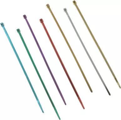 Drag Specialties Chrome Cable Tie 4" 10 Pack-DS-193048