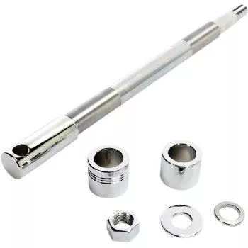 Drag Specialties Chrome Front Axle Kit 00-06 Harley FXST Softail 0214-0953