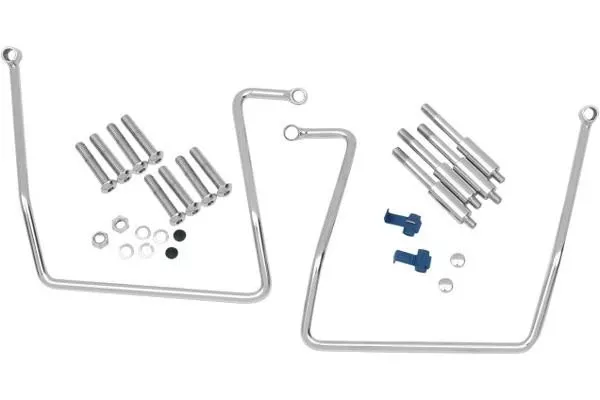 Drag Specialties Chrome Saddlebag Support Brackets for '91-16 FXD, '08-16 FXDF & '93-08 FXDWG Models WILL NOT WORK WITH SISSY BAR