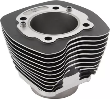 Drag Specialties Cylinder - TC88 - 3.75" - Black - Highlighted Fins-0931-0710