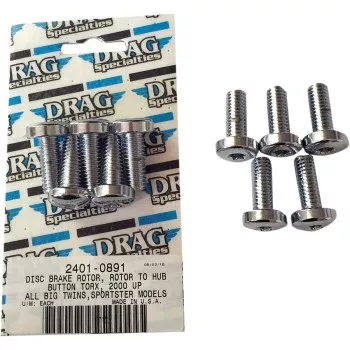 Drag Specialties Disc Brake Hub Mounting Bolt Kit - Rear - Chrome