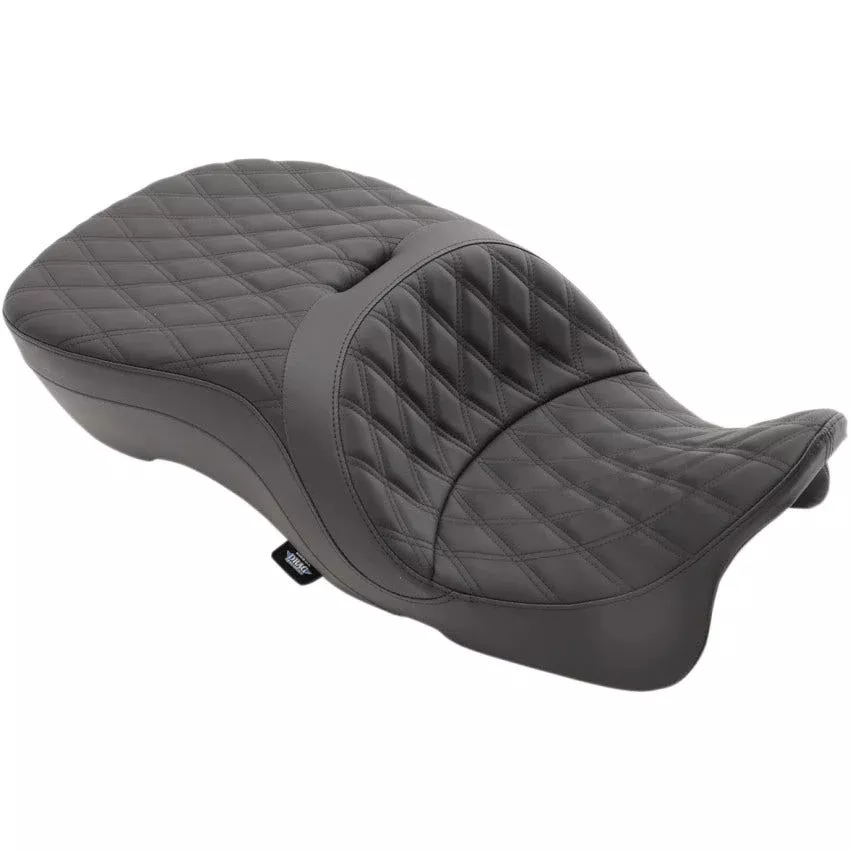 Drag Specialties Double Diamond Forward 2-Up Seat for Harley 09-23 Touring