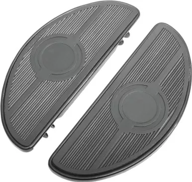 Drag Specialties Floorboard - Half-Moon - Black-1621-0165