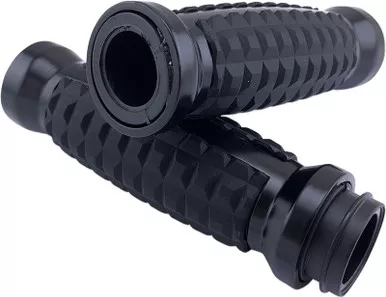 Drag Specialties Grips - Grenade - TBW - Matte Black-0630-2642