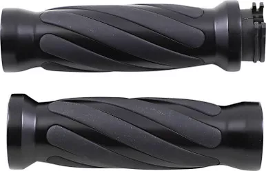 Drag Specialties Grips - Twisted - Matte Black-0630-2689