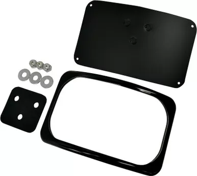 Drag Specialties License Plate Mount - 3 Hole - Gloss Black-2030-0628