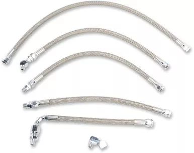 Drag Specialties Oil Line Kit - Stainless Steel - FXR-0711-0038
