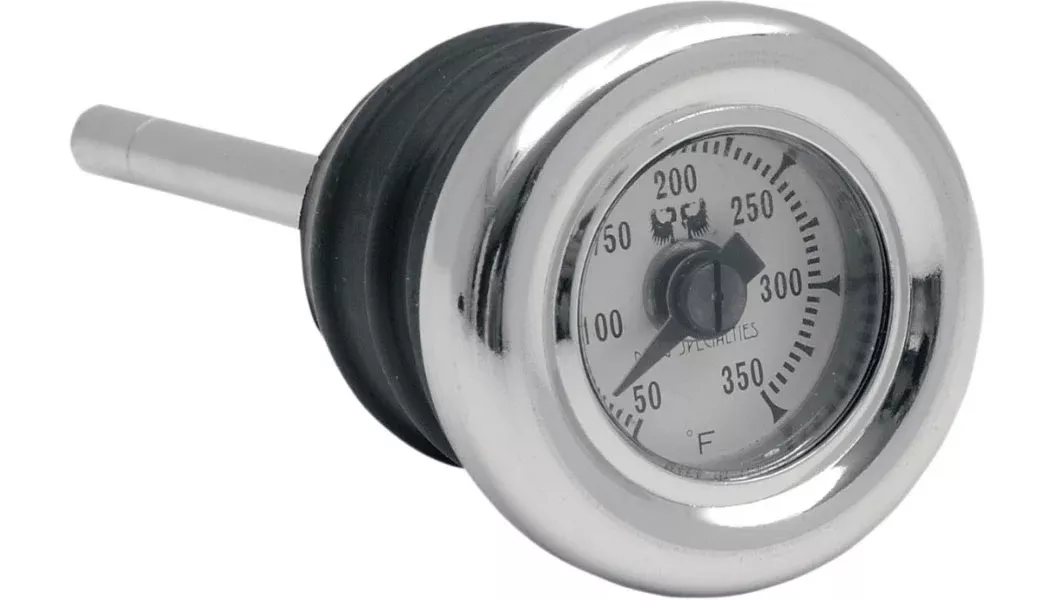 Drag Specialties Oil Plug w/ Temperature Gauge Harley Big Twin 84-00