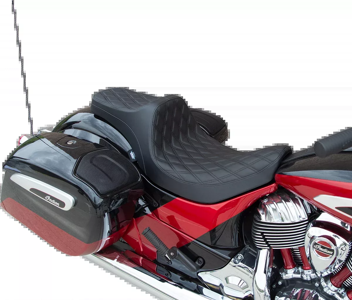 Drag Specialties Predator III Double Diamond Seat fits 2014-22 Indian Chieftain