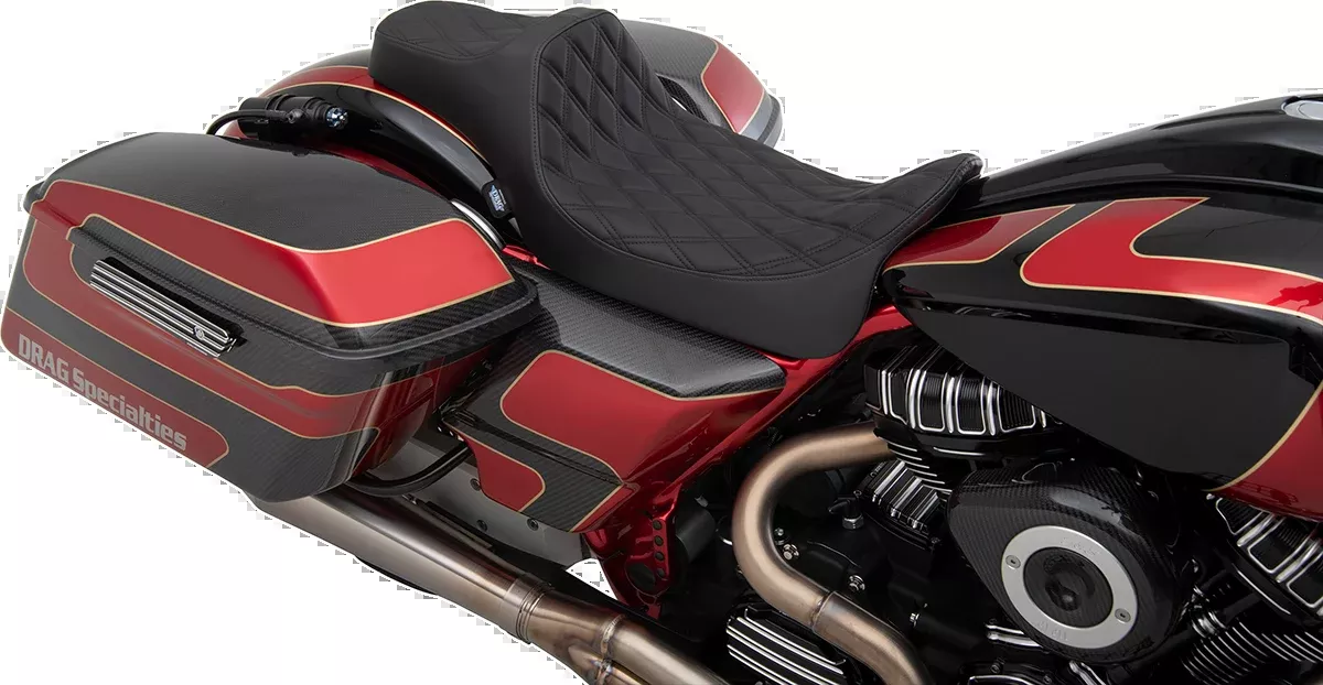 Drag Specialties Predator III Extended Reach Diamond Seat 2008-25 Harley Touring