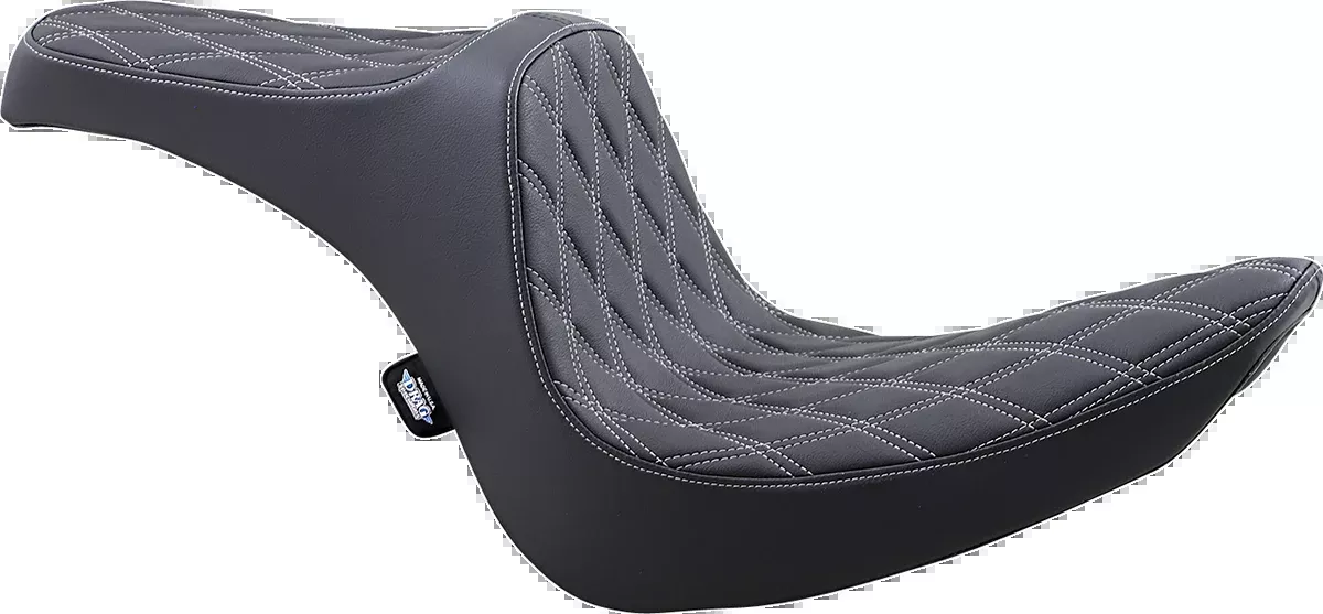 Drag Specialties Predator III Silver Diamond Seat 2006-17 Harley Softail Fat Boy