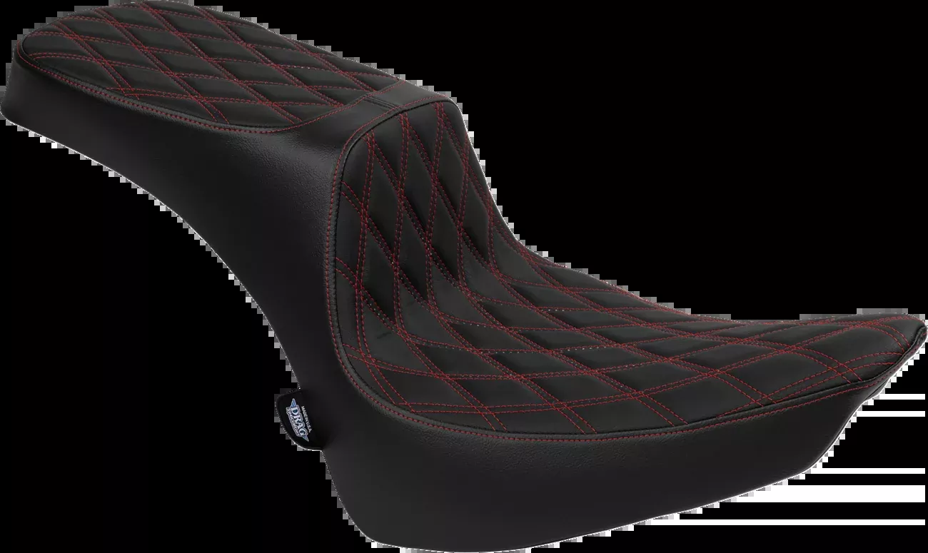 Drag Specialties Predator Red Diamond Seat 2000-2017 Harley Softail FLST FXST