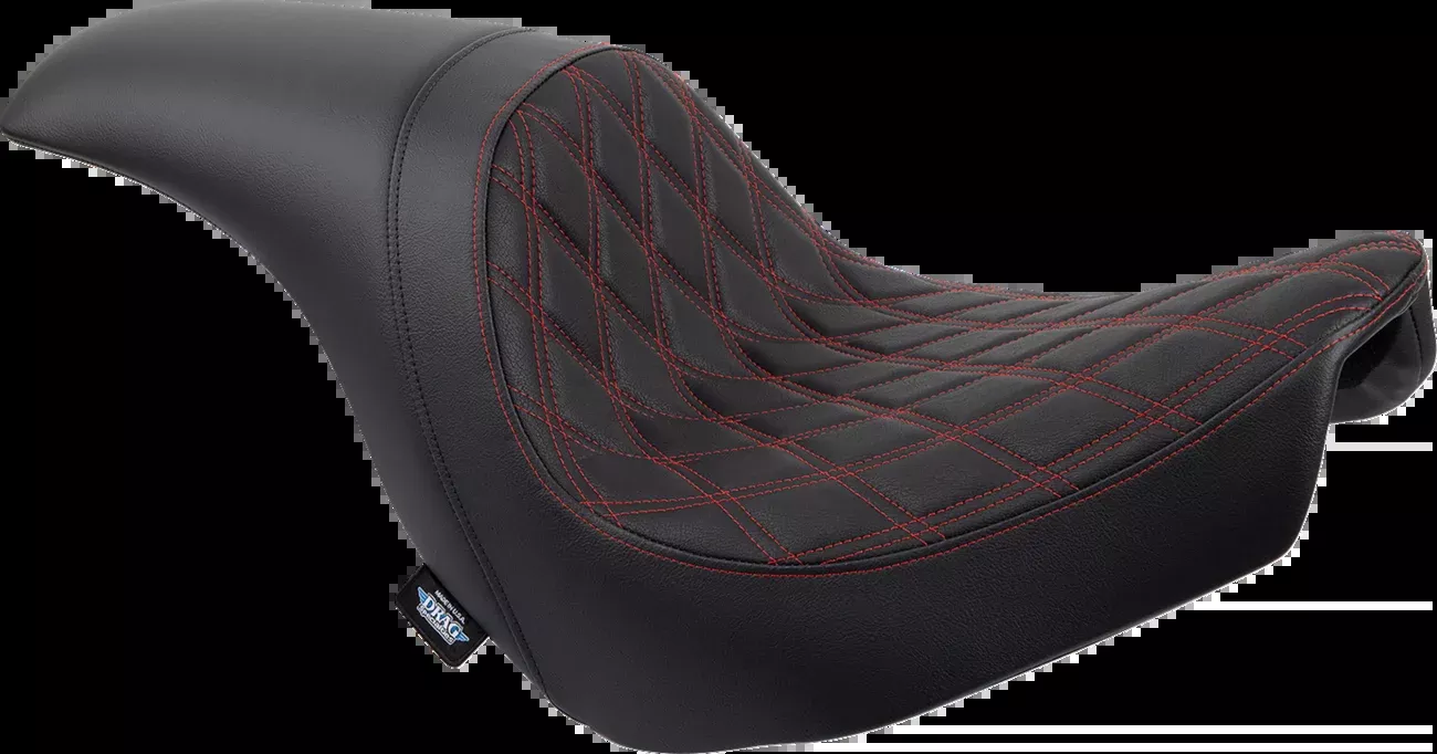 Drag Specialties Predator Red Diamond Seat 2018-2026 Harley Softail Low Rider