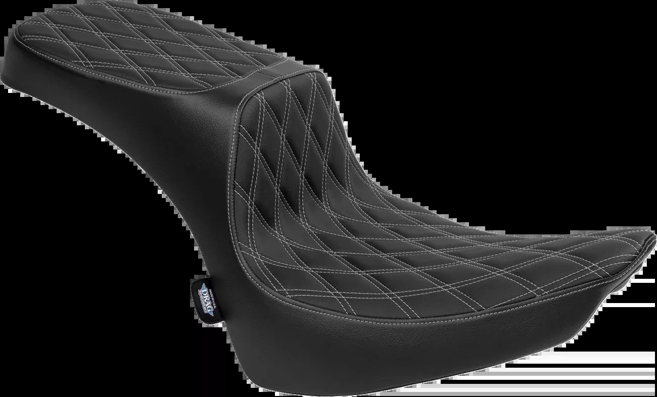 Drag Specialties Predator Silver Diamond Seat 2000-2017 Harley Softail FLST FXST