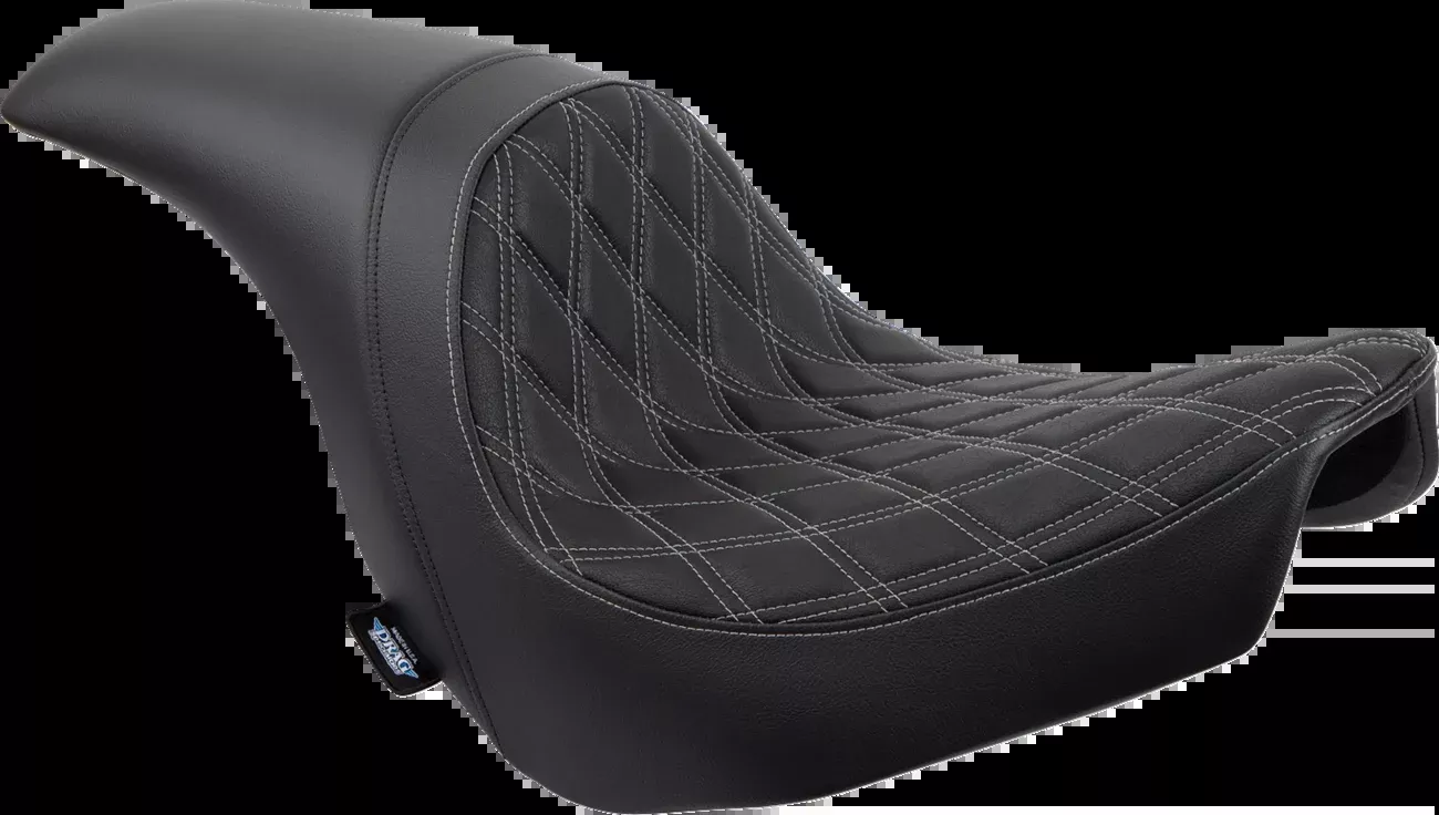 Drag Specialties Predator Silver Diamond Seat 2018-2026 Harley FLSB Low Rider