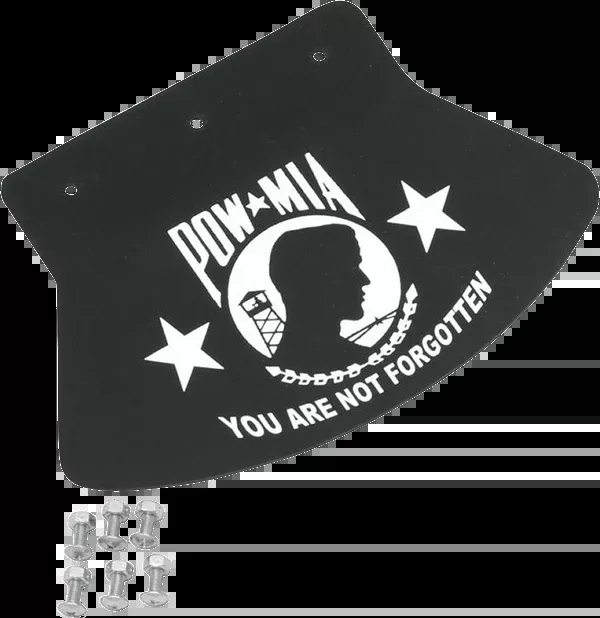 Drag Specialties Seats Medium Mud Flap – POW-MIA – 9-1/2″ W X 6-1/2″ H